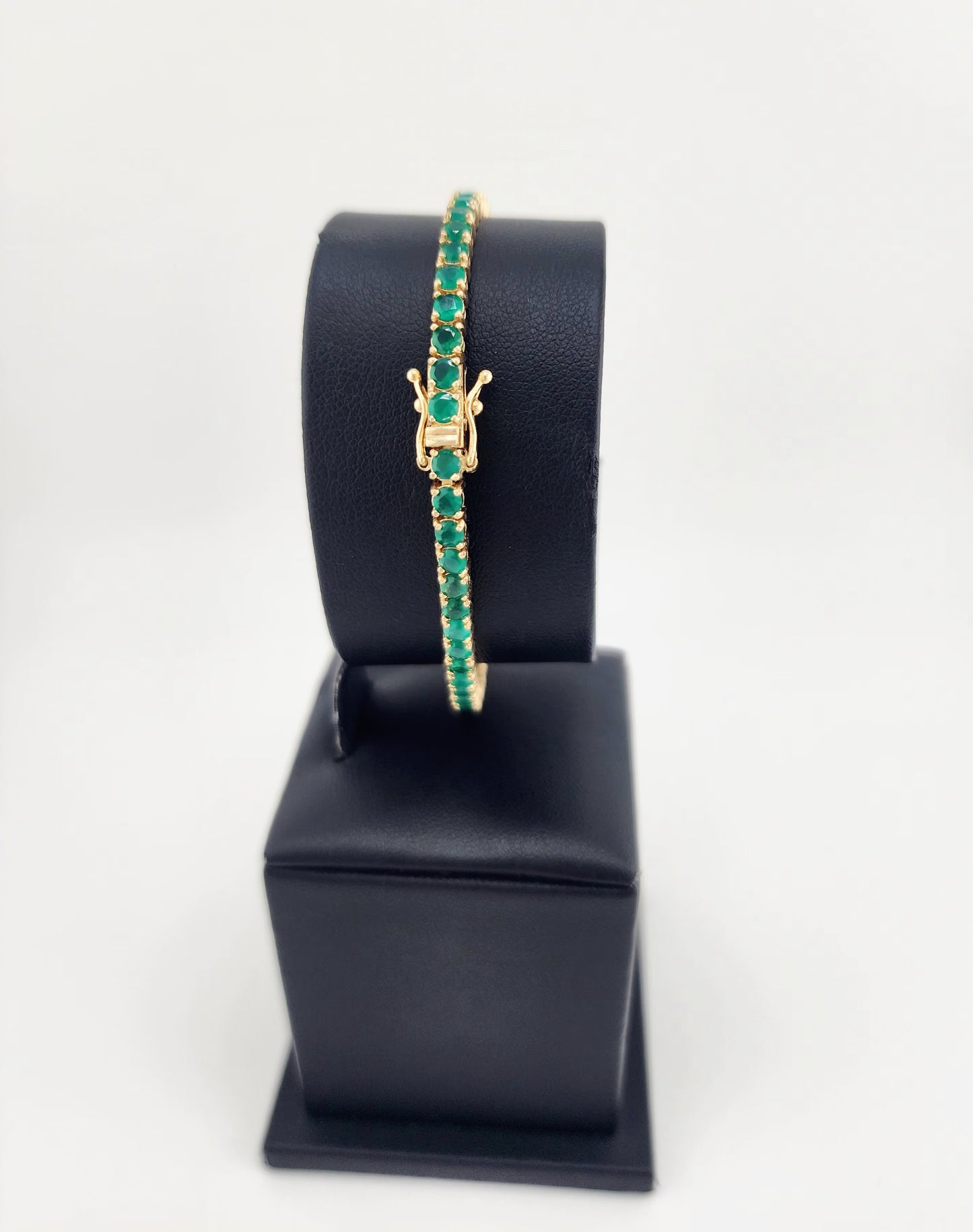 Pulsera de green onix 14k