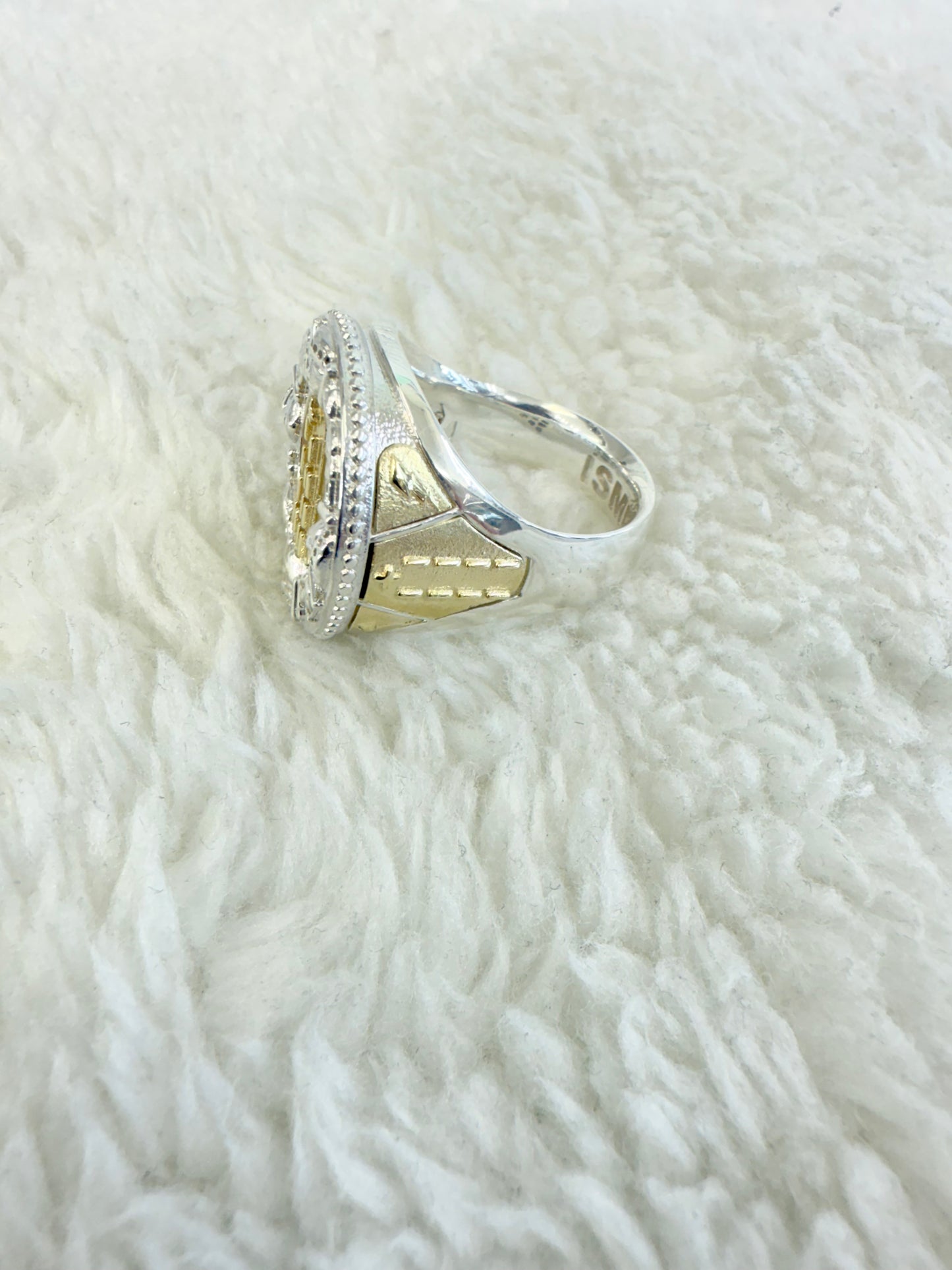 Anillo ifa plata con oro