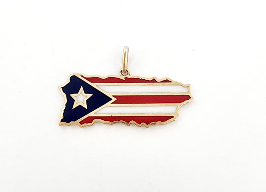 Dije de bandera Puerto Rico