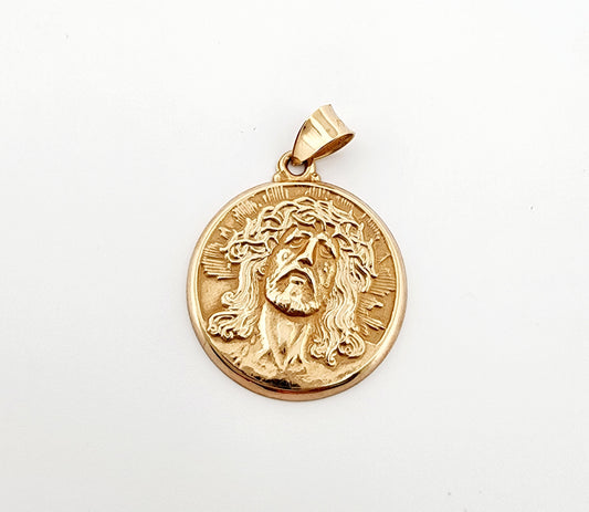 Medalla de Cristo 14k