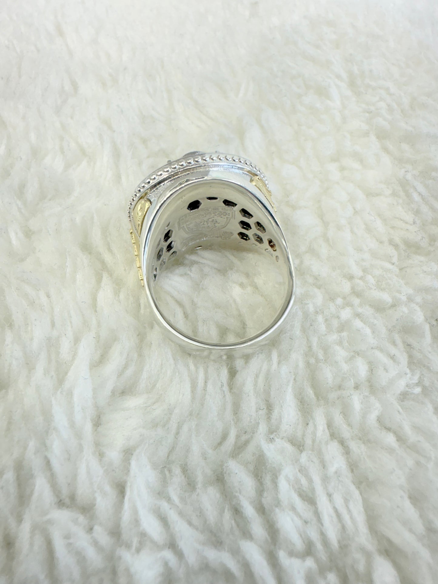 Anillo ifa plata con oro