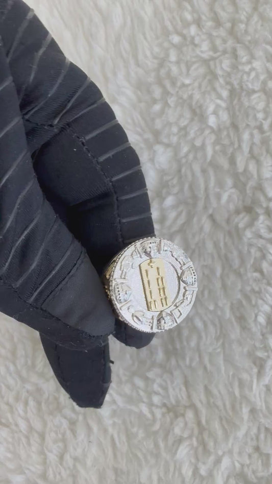 Anillo ifa plata con oro